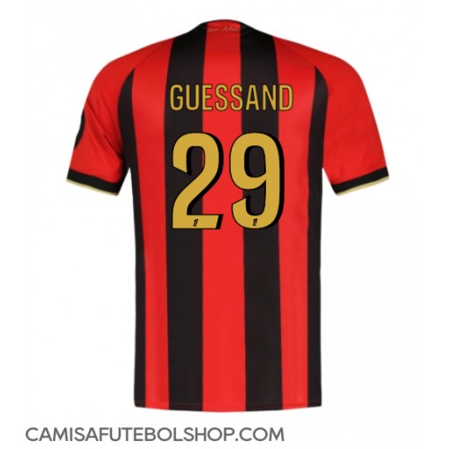 Camisa de time de futebol OGC Nice Evann Guessand #29 Replicas 1º Equipamento 2024-25 Manga Curta